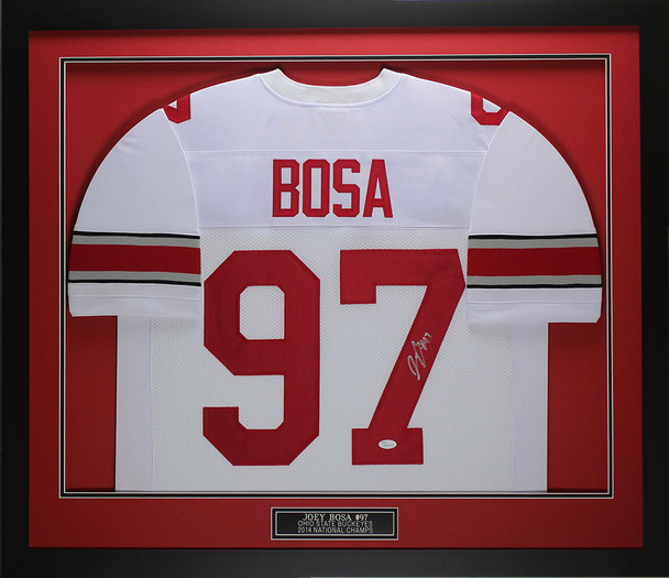 Joey Bosa Autographed and Framed Ohio State Buckeyes Jersey