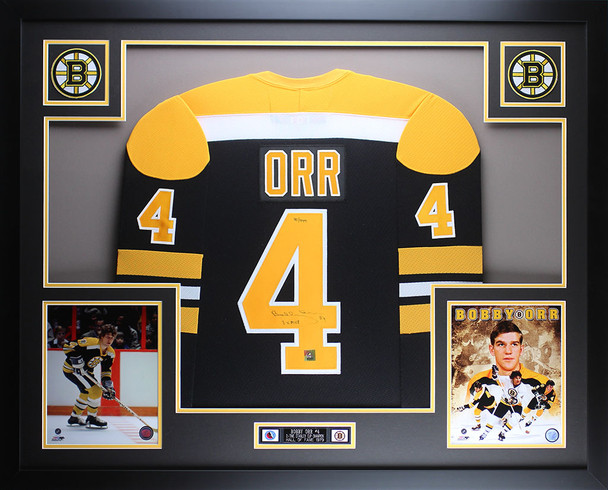 Bobby Orr Autographed and Framed Boston Bruins Jersey