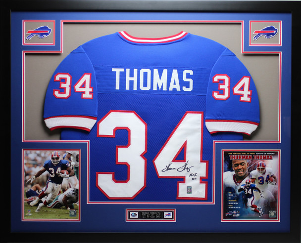 Thurman Thomas Autographed and Framed Buffalo Bills Jersey