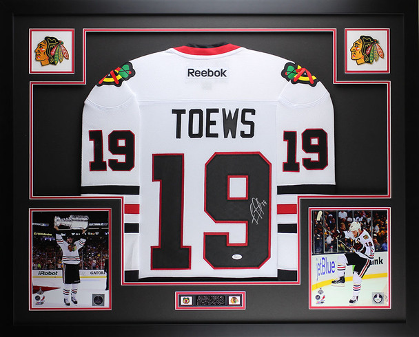 Jonathan Toews Autographed and Framed Chicago Blackhawks Jersey