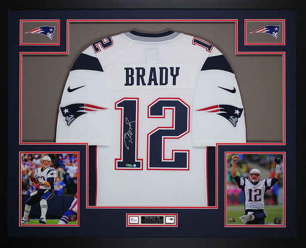 Tom Brady Autographed and Framed New England Patriots Jersey