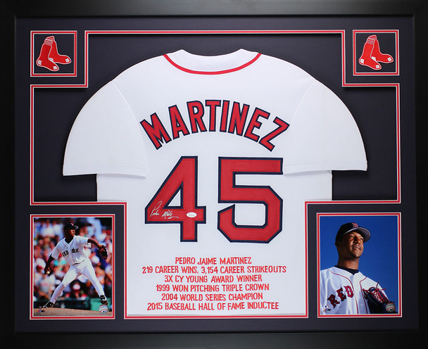 Pedro Martinez Autographed and Framed Boston Red Sox Jersey