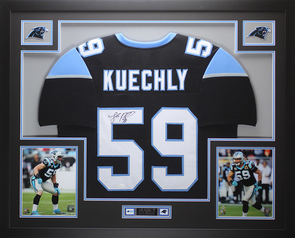 Luke Kuechly Autographed and Framed Carolina Panthers Jersey