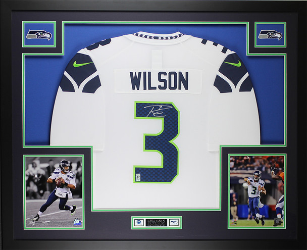 Russell Wilson Autographed and Framed Seattle Seahawks Jersey