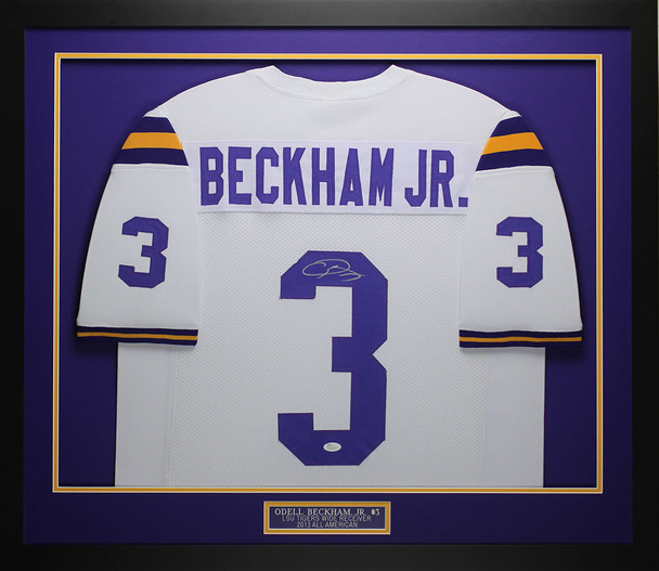 Odell Beckham Autographed and Framed LSU Tigers Jersey