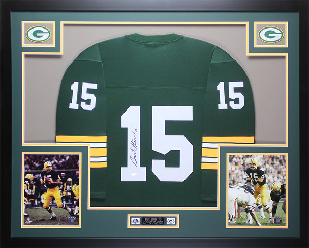 Bart Starr Autographed and Framed Green Bay Packers Jersey