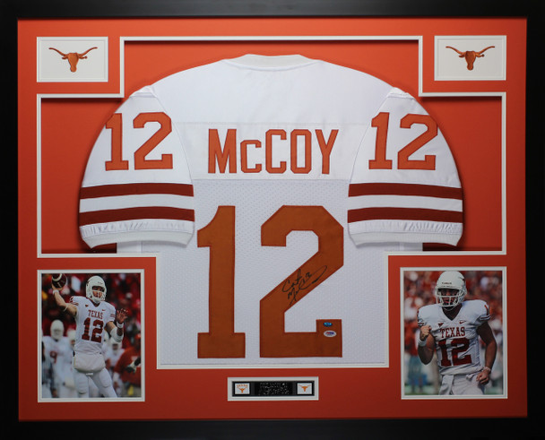 Colt McCoy Autographed and Framed Texas Longhorns Jersey