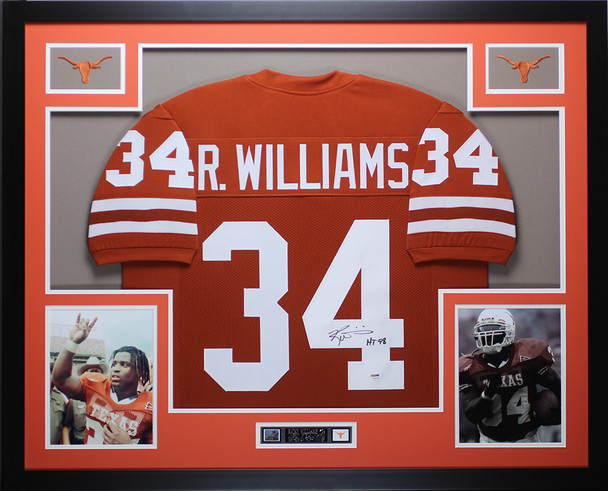 Ricky Williams Autographed and Framed Texas Longhorns Jersey