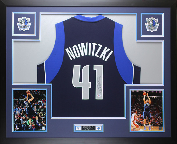 Dirk Nowitzki Autographed and Framed Dallas Mavericks Jersey