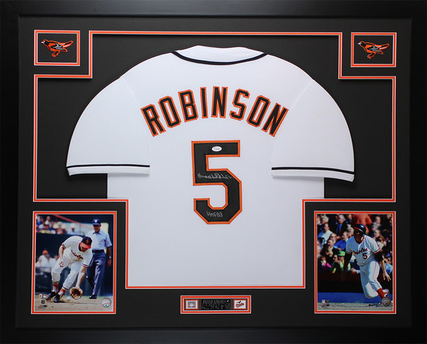 Brooks Robinson Autographed and Framed Baltimore Orioles Jersey