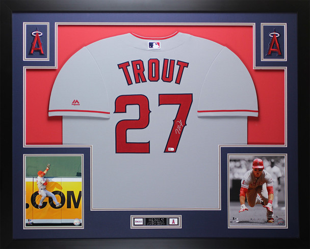 Mike Trout Autographed and Framed Los Angeles Angels Jersey