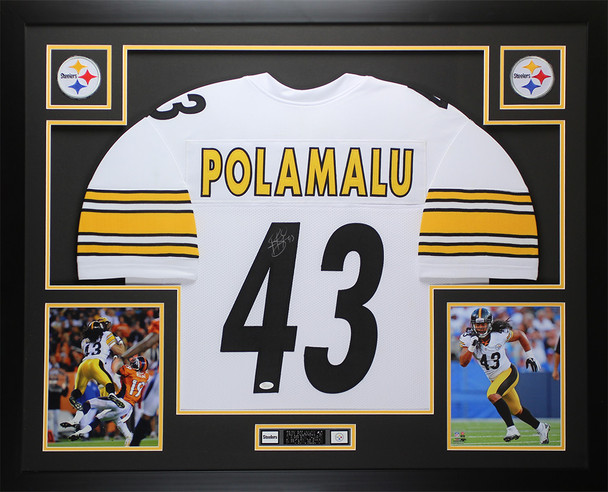 Troy Polamalu Autographed and Framed Pittsburgh Steelers Jersey