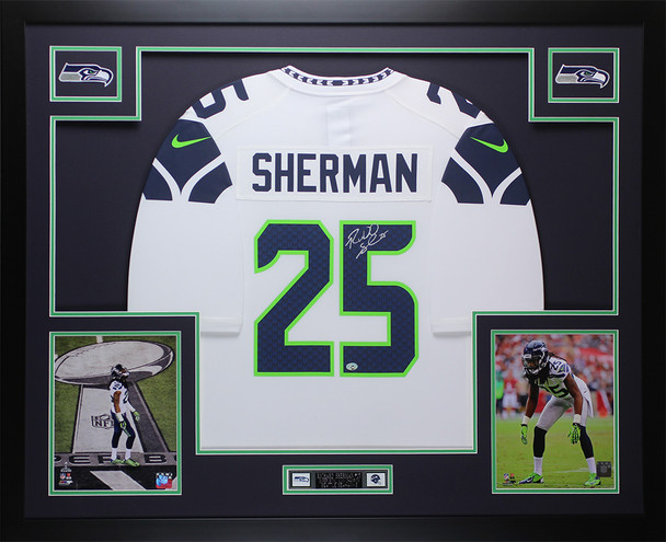 Richard Sherman Autographed and Framed Seattle Seahawks Jersey