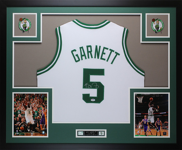 Kevin Garnett Autographed and Framed Boston Celtics Jersey