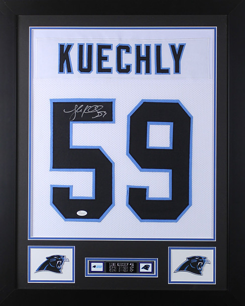 Luke Kuechly Autographed and Framed Carolina Panthers Jersey