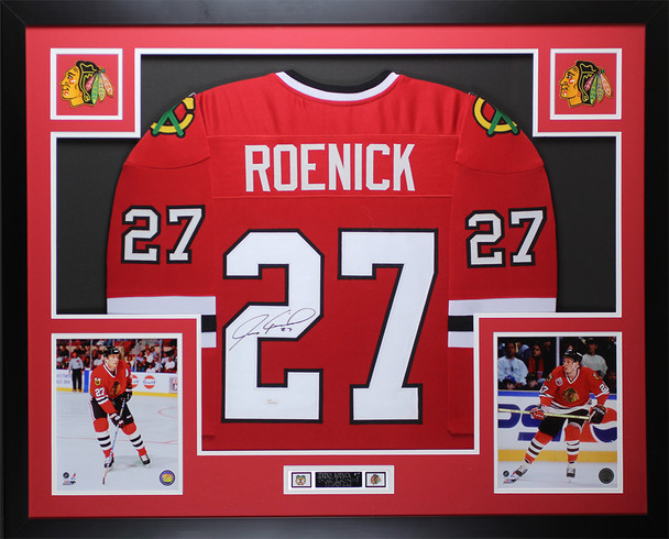 Jeremy Roenick Autographed and Framed Chicago Blackhawks Jersey