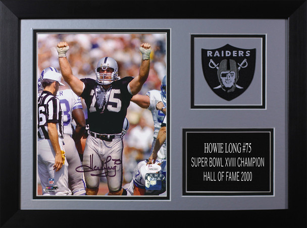 Howie Long Autographed and Framed Oakland Raiders Photo