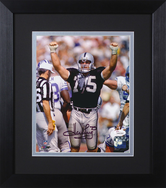 Howie Long Autographed and Framed Oakland Raiders Photo