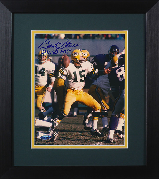 Bart Starr Autographed and Framed Green Bay Packers Photo