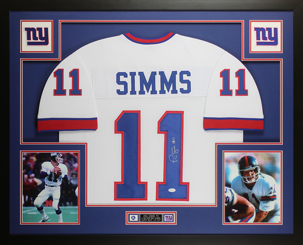 Phil Simms Autographed and Framed New York Giants Jersey