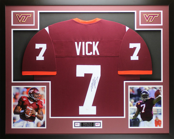 Michael Vick Autographed and Framed Virginia Tech Hokies Jersey