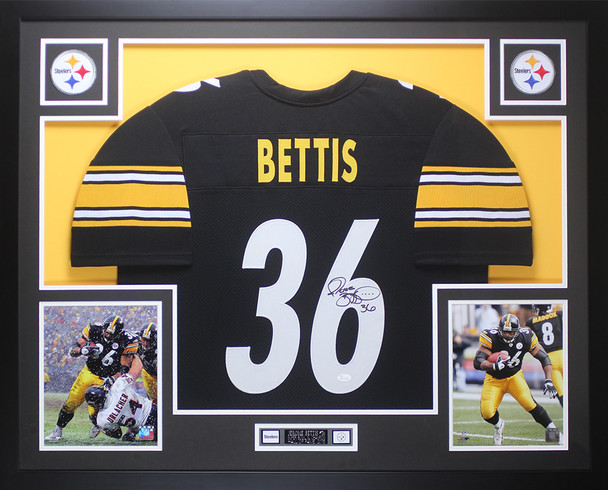 Jerome Bettis Autographed and Framed Pittsburgh Steelers Jersey