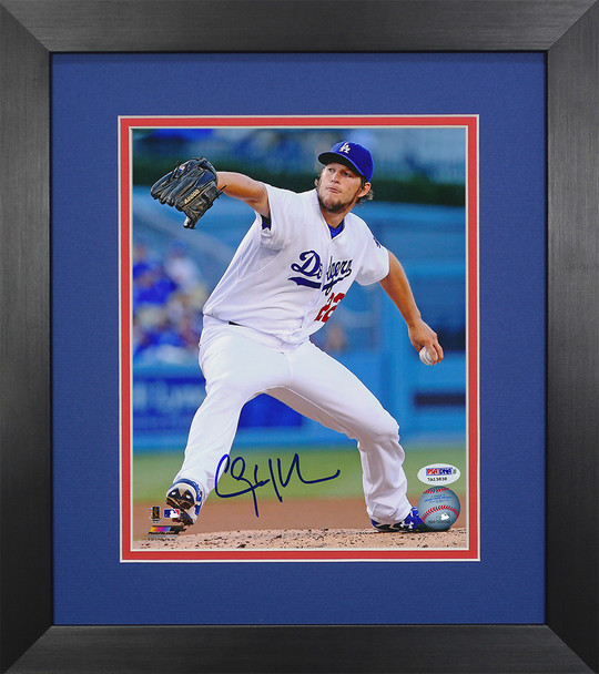 Clayton Kershaw Autographed and Framed Los Angeles Dodgers Photo