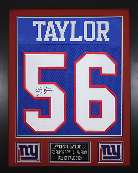 Lawrence Taylor Autographed and Framed New York Giants Jersey