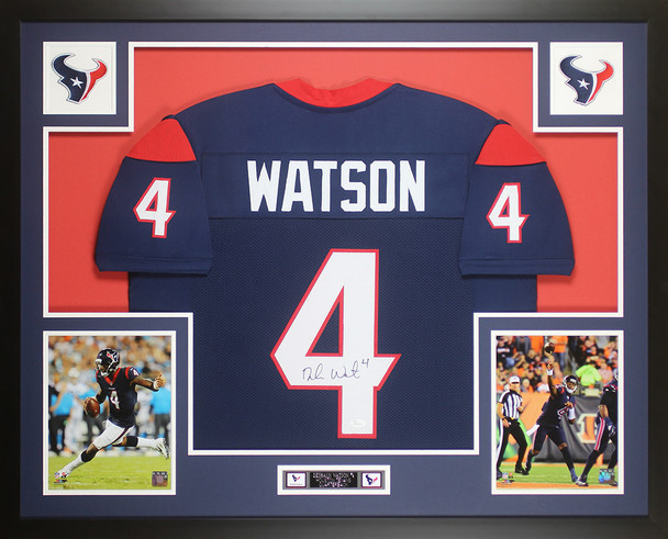 Deshaun Watson Autographed and Framed Houston Texans Jersey