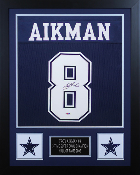 Troy Aikman Autographed and Framed Dallas Cowboys Jersey