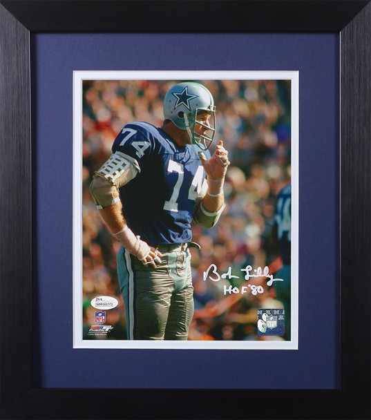 Bob Lilly Autographed and Framed Dallas Cowboys Photo