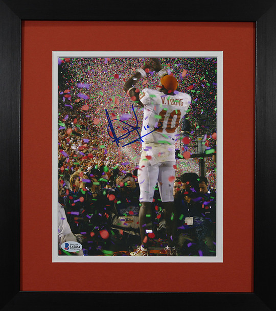 Vince Young Autographed and Framed Texas Longhorns Photo