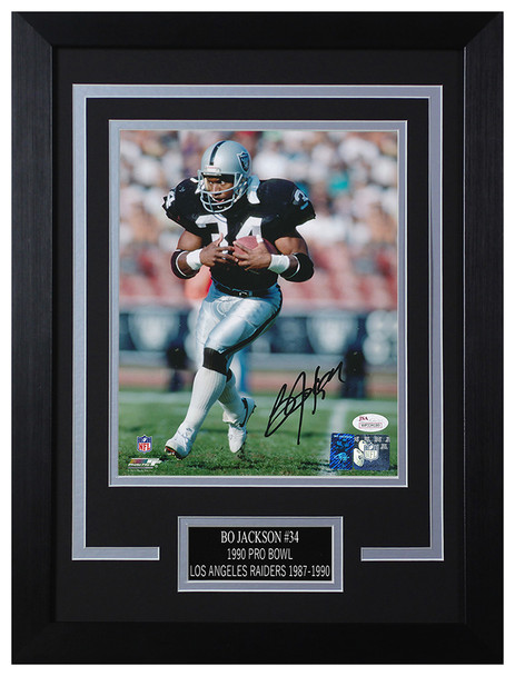 Bo Jackson Autographed and Framed Oakland Raiders Photo