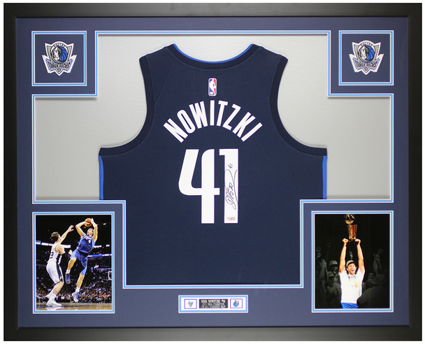 Dirk Nowitzki Autographed and Framed Dallas Mavericks Jersey