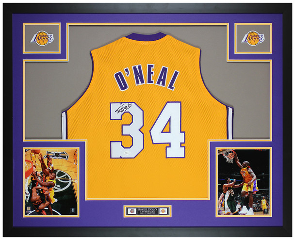 Shaquille O'Neal Autographed and Framed Los Angeles Lakers Jersey