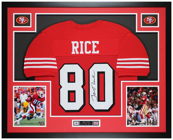 Jerry Rice Autographed and Framed San Francisco 49ers Jersey