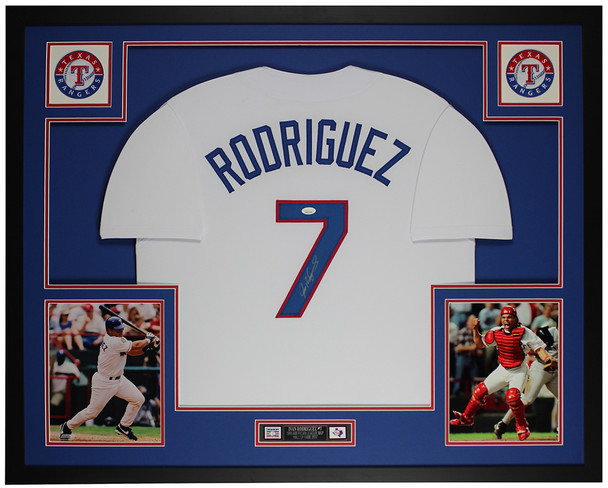 Ivan Pudge Rodriguez Autographed and Framed Texas Rangers Jersey