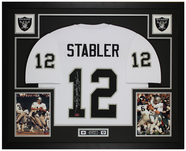 Ken Stabler Autographed and Framed Oakland Raiders Jersey