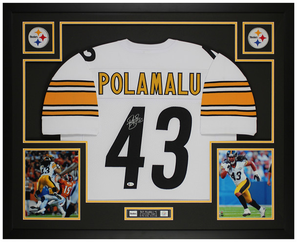 Troy Polamalu Autographed and Framed Pittsburgh Steelers Jersey