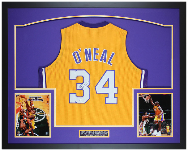 Shaquille O'Neal Autographed and Framed Los Angeles Lakers Jersey