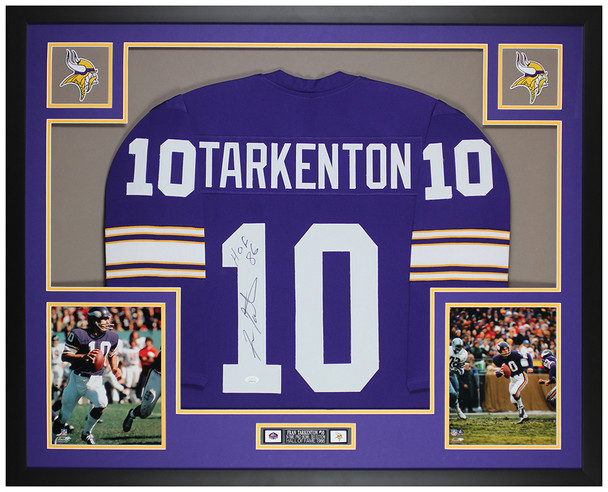 Fran Tarkenton Autographed and Framed Minnesota Vikings Jersey