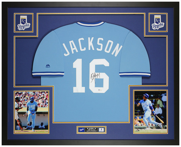 Bo Jackson Autographed and Framed Kansas City Royals Jersey