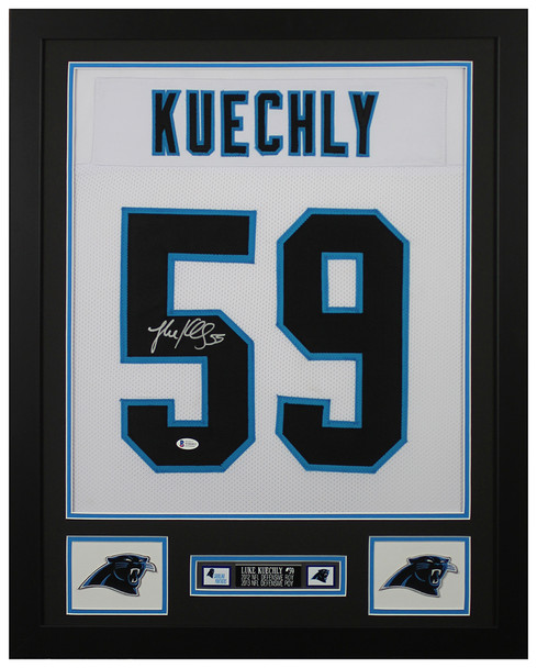 Luke Kuechly Autographed and Framed Carolina Panthers Jersey