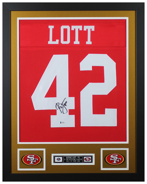 Ronnie Lott Autographed and Framed San Francisco 49ers Jersey