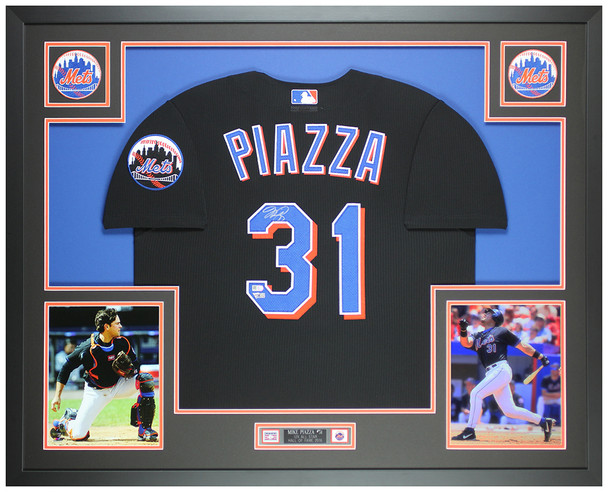 Mike Piazza Autographed and Framed New York Mets Jersey