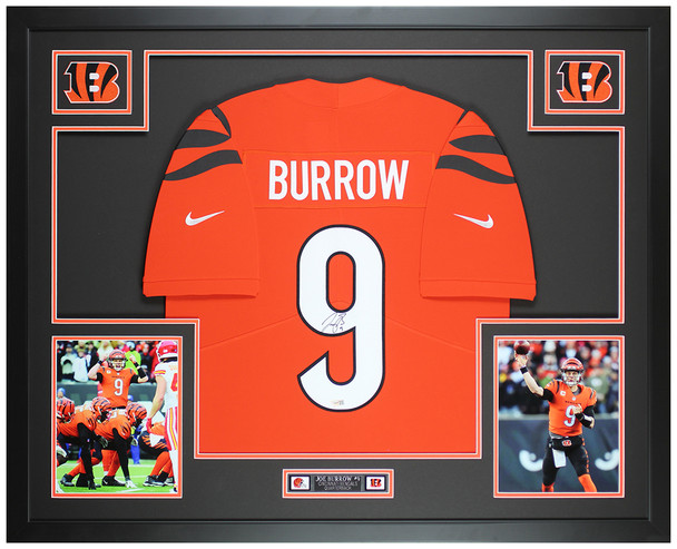 Joe Burrow Autographed and Framed Cincinnati Bengals Jersey