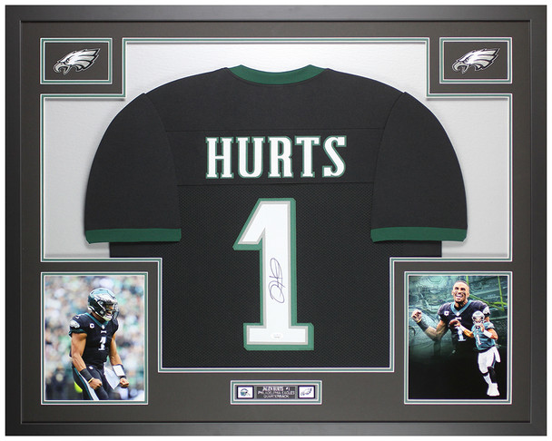 Jalen Hurts Autographed and Framed Philadelphia Eagles jersey