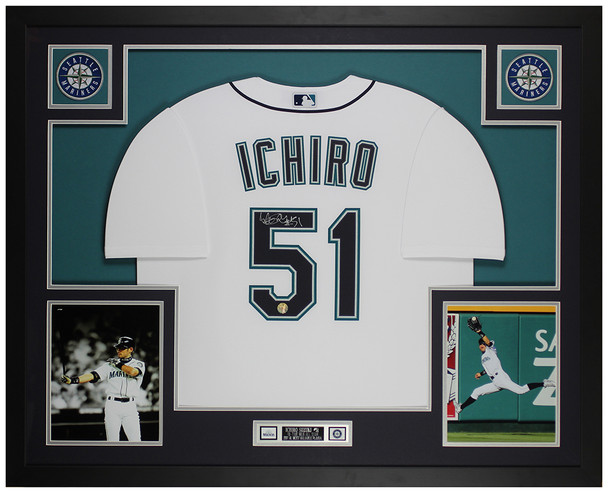 Ichiro Suzuki Autographed and Framed Seattle Mariners jersey