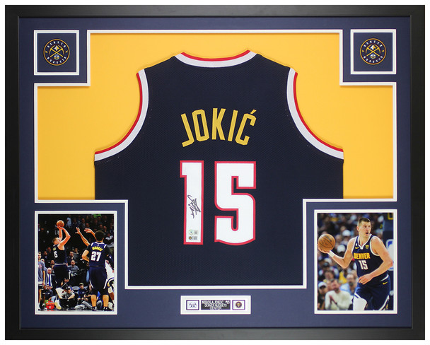 Nikola Jokic Autographed and Framed Denver Nuggets jersey