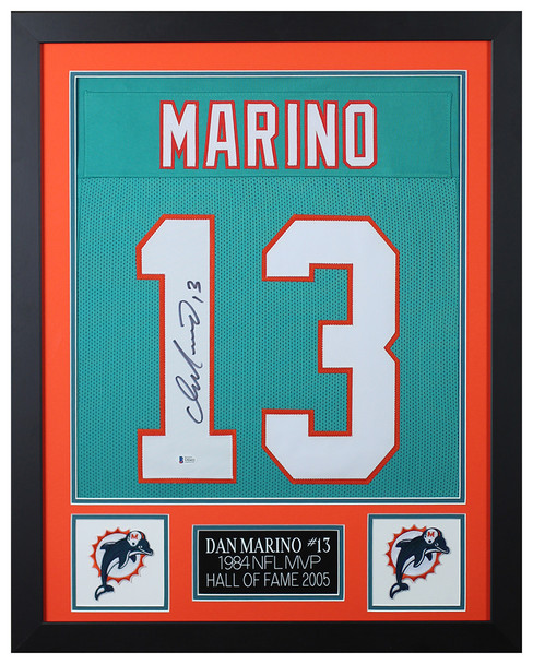 Dan Marino Autographed and Framed Miami Dolphins jersey